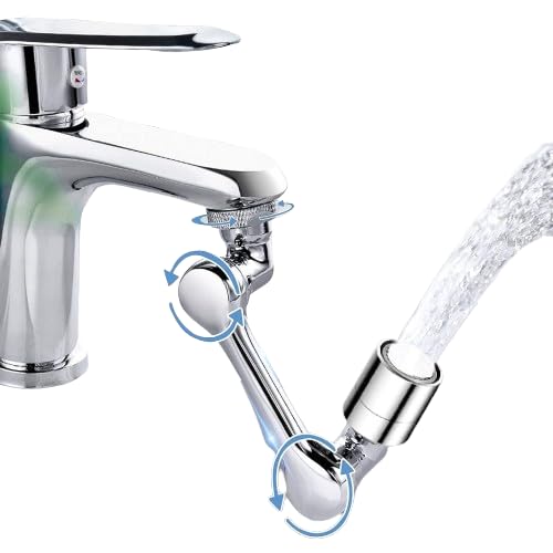 RECLUSE 1080° Degree Rotating Swivel Faucet,Multi functional Extension With 2 Water Outlet Modes Universal Faucet and Water Saving Sprayer Head Attachment for Kitchen Backyard (Pack-1) - Image 1