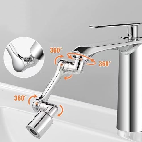 RECLUSE 1080° Degree Rotating Swivel Faucet,Multi functional Extension With 2 Water Outlet Modes Universal Faucet and Water Saving Sprayer Head Attachment for Kitchen Backyard (Pack-1) - Image 3