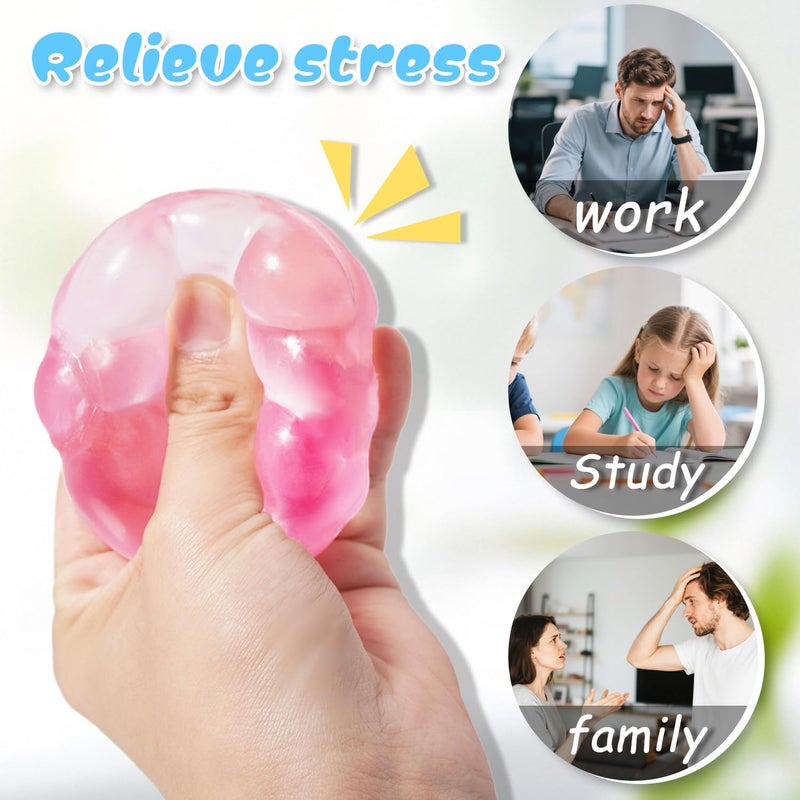 Batorisy 3Pack Squishy Squeeze Toys, Ultra-Soft Squeeze Toy, Stress Relief Toys for Kids Adults, Sensory Toys for Kids with Autism, Fidget Toys, Anxiety Relief Party Favors Gifts for Girls & Boys(Cotton) - Image 3