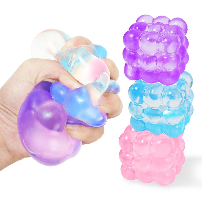 Batorisy 3Pack Squishy Squeeze Toys, Ultra-Soft Squeeze Toy, Stress Relief Toys for Kids Adults, Sensory Toys for Kids with Autism, Fidget Toys, Anxiety Relief Party Favors Gifts for Girls & Boys(Cotton) - Image 1