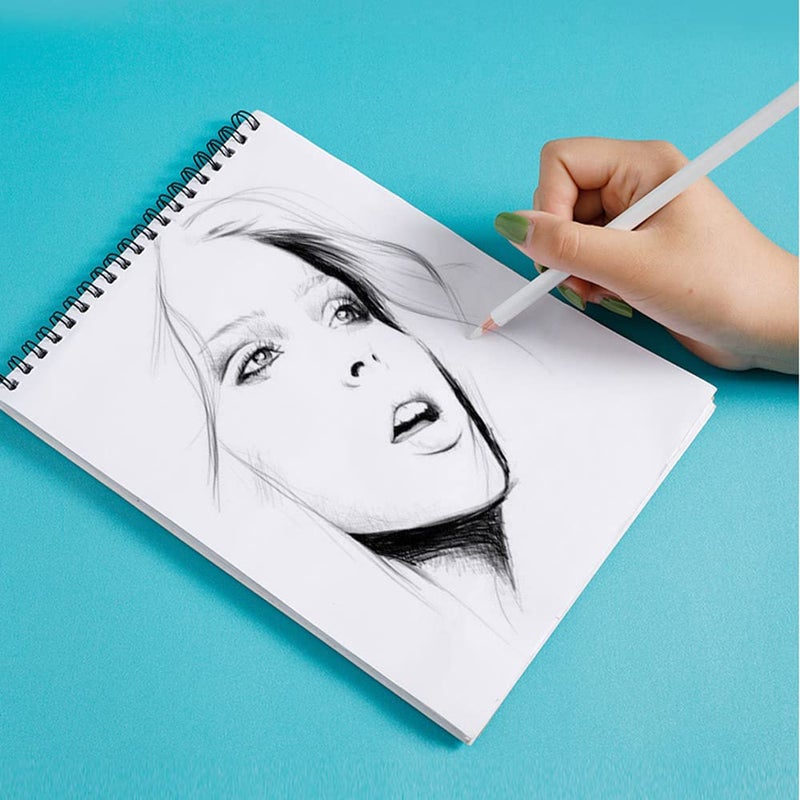leuapl Eraser Pencils Set for Artists, Wooden Sketch Eraser Pen for Charcoal Drawings, Professional Highlight Painting Eraser for Sketching, Revise Erasing Details for Students Limner - Image 5