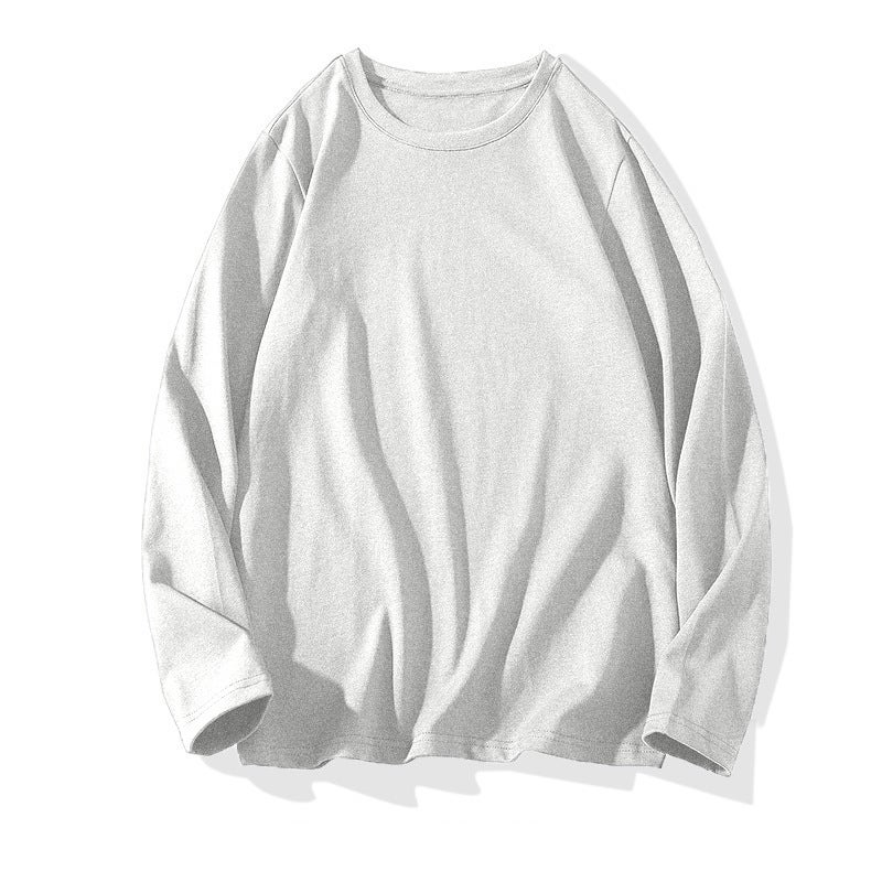 Japanese high street heavyweight pure cotton long-sleeved T-shirt spring and autumn new style male and female student couple loose casual round neck versatile - Image 3