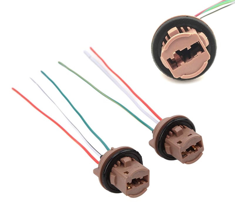 iJDMTOY 7440 7443 Wiring Harness Sockets Compatible with LED Bulbs, Turn Signal Lights, Brake Lights, Tail Lights - Image 1