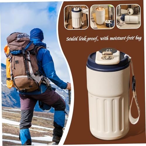 Yagzon Travel Mug, Insulated Coffee Cup with Leakproof Lid,Vacuum Insulation Stainless Steel Reusable for Hot Cold Coffee, 460 ml, 316 Stainless Steel Travel Mug. - Image 5