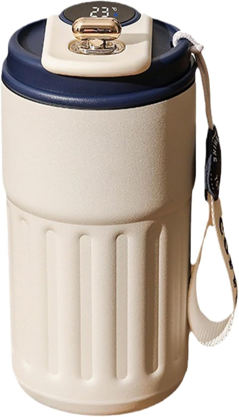 Yagzon Travel Mug, Insulated Coffee Cup with Leakproof Lid,Vacuum Insulation Stainless Steel Reusable for Hot Cold Coffee, 460 ml, 316 Stainless Steel Travel Mug. - Image 1