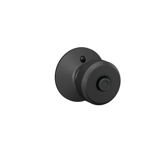 Schlage F40 BWE 622 Bowery Door Knob, Bed & Bath Privacy Lock, Matte Black - Image 4