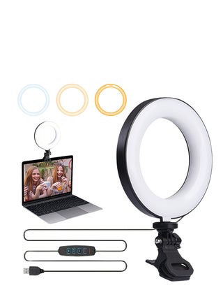 Videoconferencing light, clip-on ring light for video calls, 3 colours, dimmable, fill light for remote work and study, photography, live broadcasts, mobile phones, computer videoconferencing - pzsku/Z21D8DAE58D534AB16108Z/45/1746611679/f6b492f6-1010-496e-ac7a-b2eed16047dc