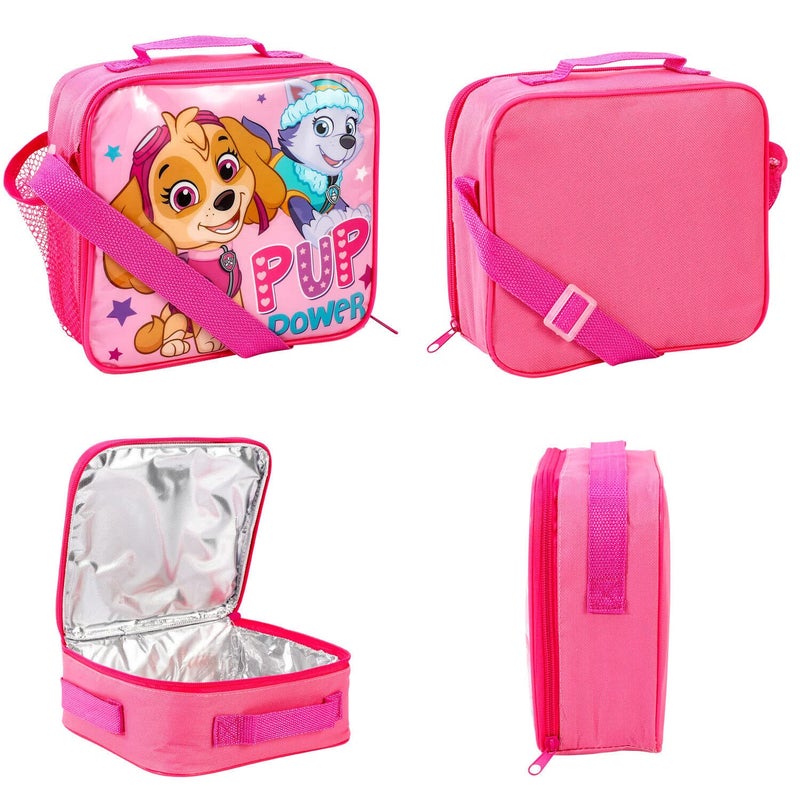 TDL Paw Patrol Thermal Insulated Lunch Bag Zipper  Side Pocket for Back to School Skye  Everest Character Design