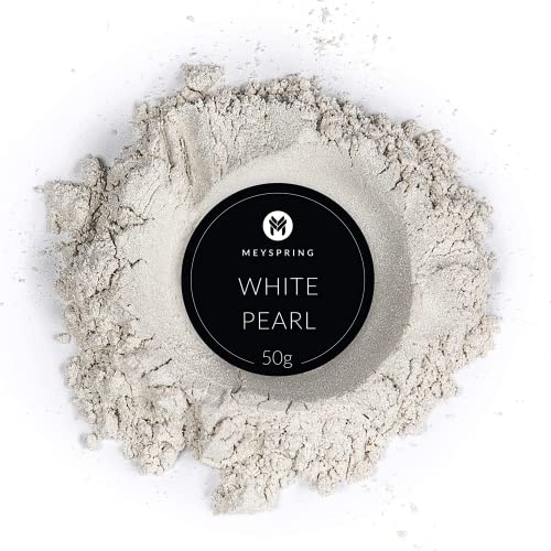 MEYSPRING White Pearl Mica Powder - 50g - White Resin Art Pigment - Mica Powder for Epoxy Resin - UV Resin Dye - Image 2