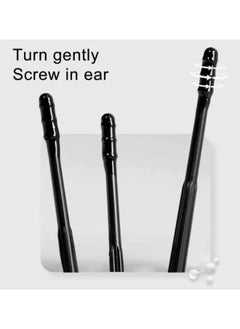 Generic 20 Pieces Disposable Ear Sticky Swabs, Pick Spiral Tips Wax Removal Tool Kit  - Image 3