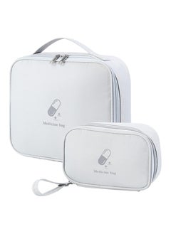 Generic First Aid Kit Bags, 2 Pcs Camping First Aid Bag, Medicine Tools Travel Storage Bag, Suitable For Home Outdoor Hiking Camping Car Office Workplace（grey）  - Image 1