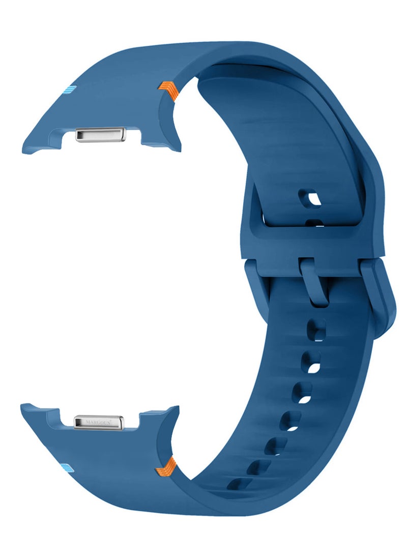 CATANES Sport Band for Galaxy Watch 8 40mm 44mm and Watch 8 Classic 46mm, Silicone Replacement Strap, M/L Size - Blue - Image 2