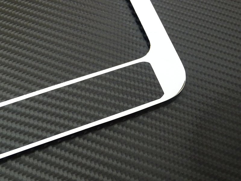 TEAYIR AtoZCustoms Hummer H3 License Plate Frame - Chrome Metal with Carbon Fiber Details - Image 2