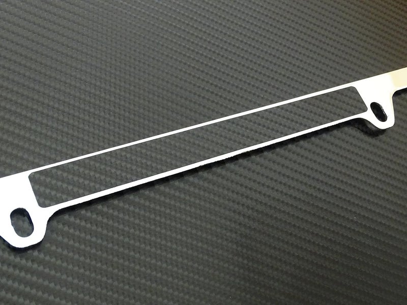 TEAYIR AtoZCustoms Hummer H3 License Plate Frame - Chrome Metal with Carbon Fiber Details - Image 3