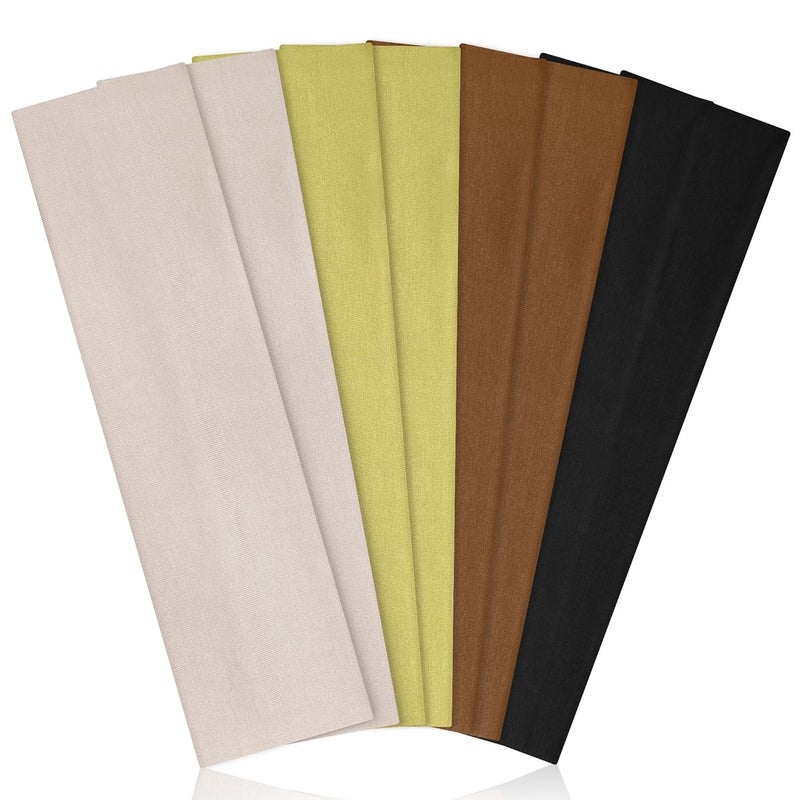 Ztomine Store Headbands for Women, 8pcs Stretchy Non Slip Soft Cotton Cloth Hair Bands for Sports, Workout, Yoga and Running - Image 1