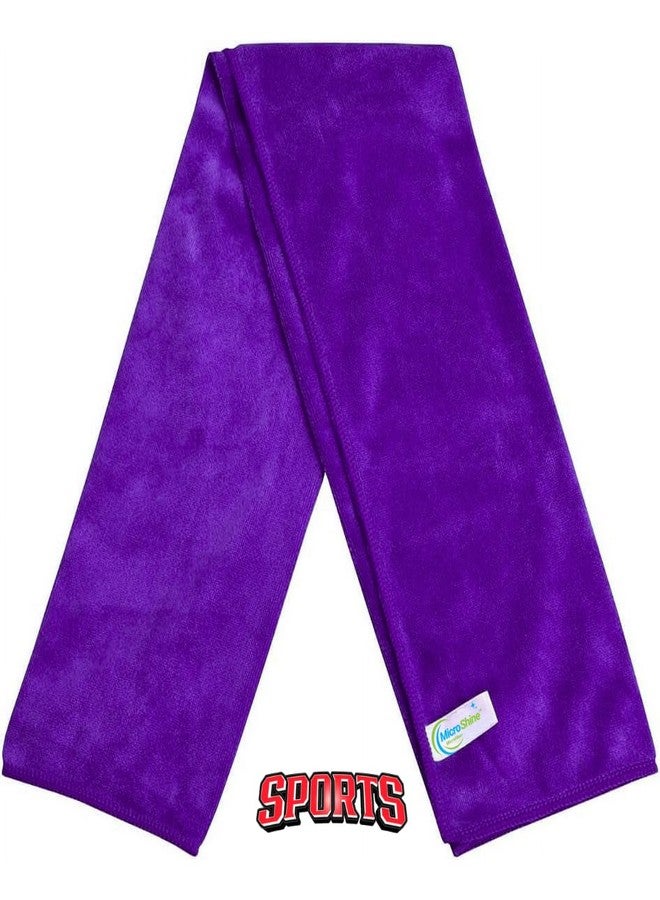 Microshine Quick Dry Gym Towels 2-Pack (Purple) - Ultra-Absorbent, Fast-Drying, Antimicrobial Microfiber for Workout, Yoga, Travel & Fitness - Image 4
