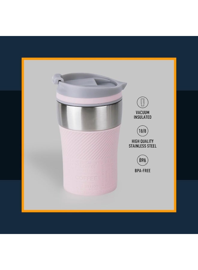 Nessan Insulated Stainless Steel Vacuum Mug, 243Ml - Your Compact Travel Essential For Hot And Cold Beverages Anywhere: Home, Gym, Outdoors, Office, And School - Pink - Image 4
