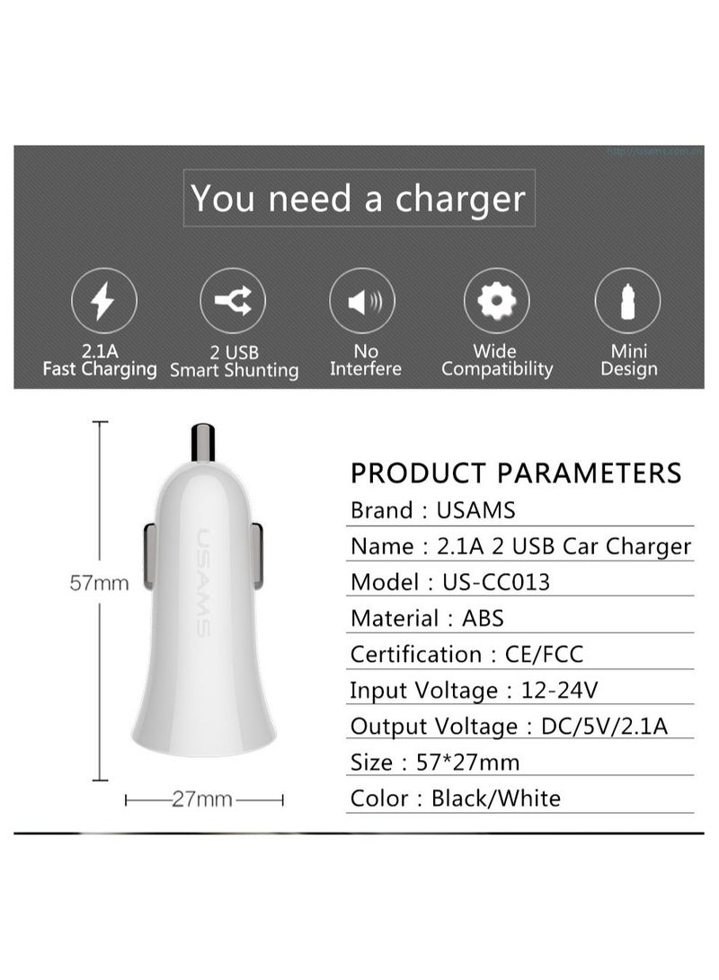 Usams Small Charger 2 in 1 - Image 4