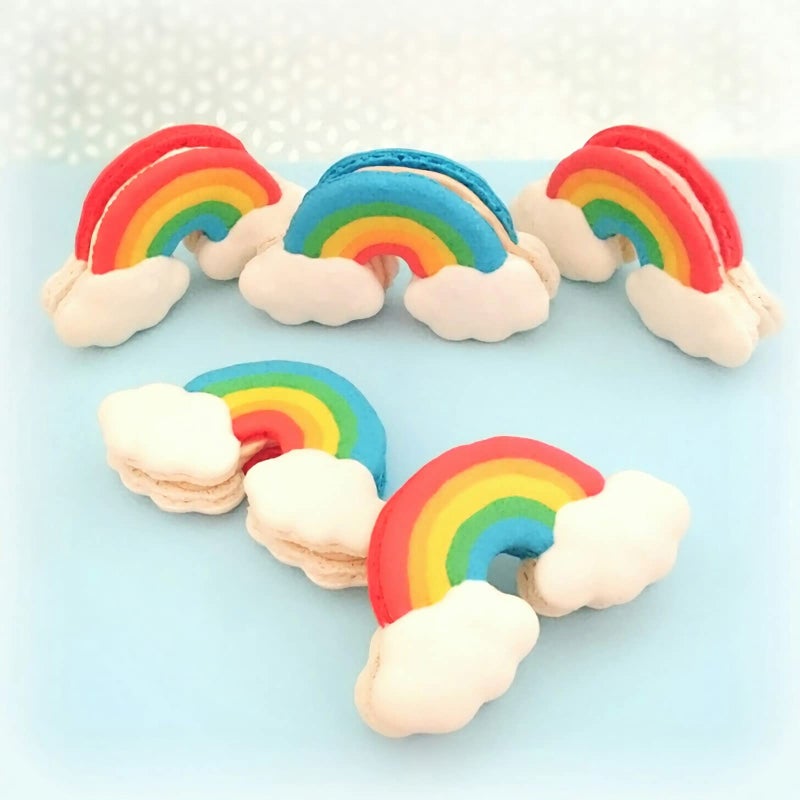 Xzhloym Weather Cookie Cutter Set for Baking - 9 Piece - Rainbow Cloud Lightning Bolt Raindrop Sun Shooting Star Moon Snowflake Cookie Cutters Shapes Molds for Kids Holiday Birthday Party Supplies Favors  - Image 2