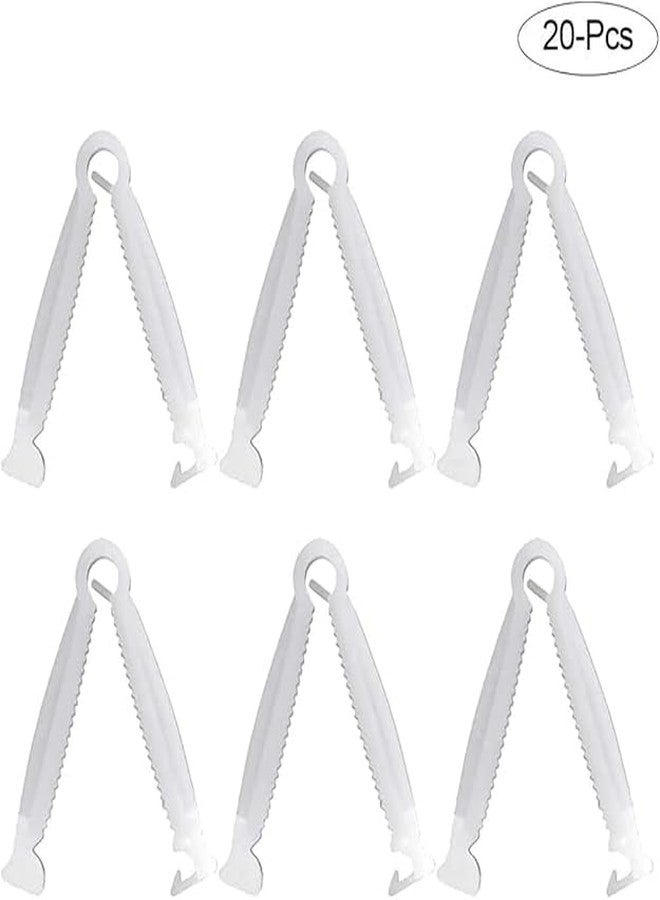 Galepromot 20Pcs White Umbilical Clamps Disposable Umbilical Cord Clamps Puppy Small Animal Birth Puppy Clamp Tool Pet Supplies - Image 2