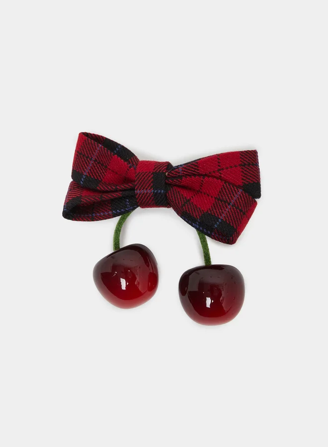 Styli Kids Red Bow and Cherry Hair Clip