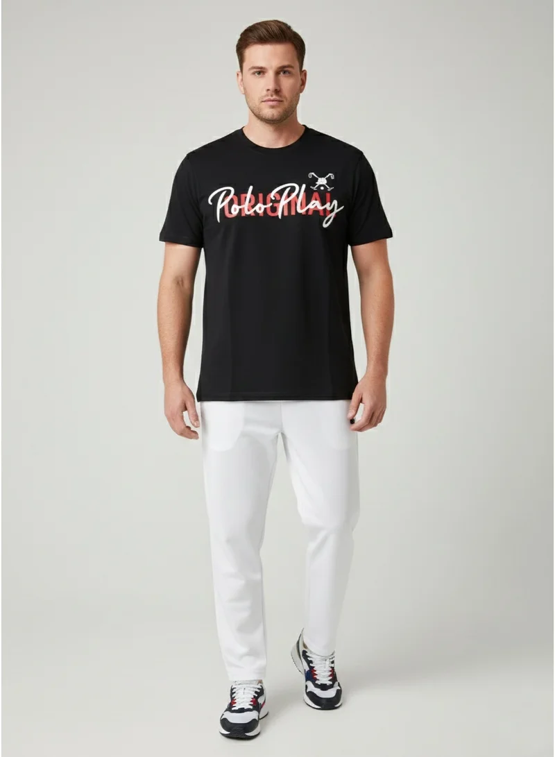 Polo Play Mens Graphic T-shirt -BLACK