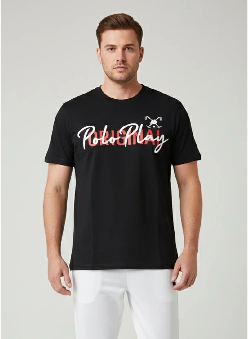 Polo Play Mens Graphic T-shirt -BLACK