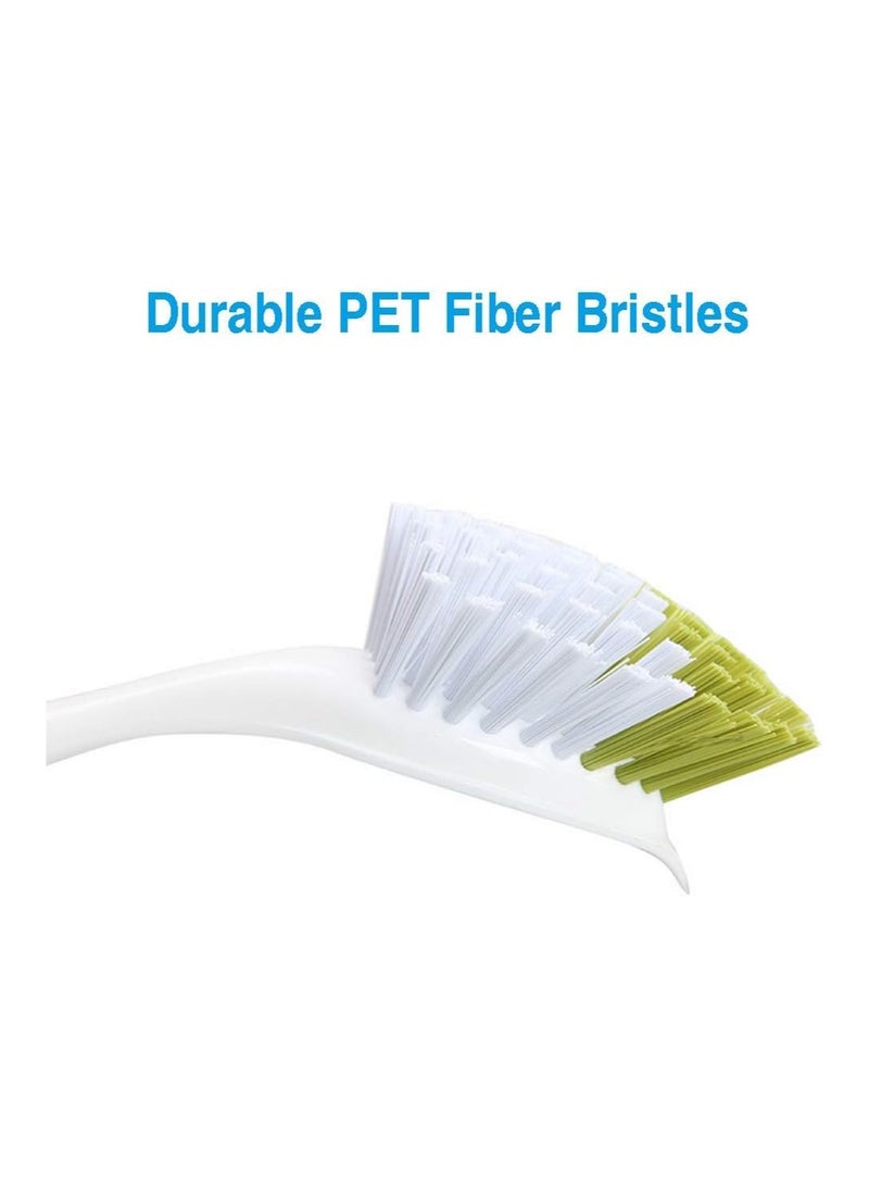 Dish Brush Set, Scrub Brush for Cleaning, Multi-Purpose Shower Cleaner for Kitchen Sink, Pots, Pans, Bathroom Shower, Tile, Tubs Yellow-Green, 3Pcs  - Image 5
