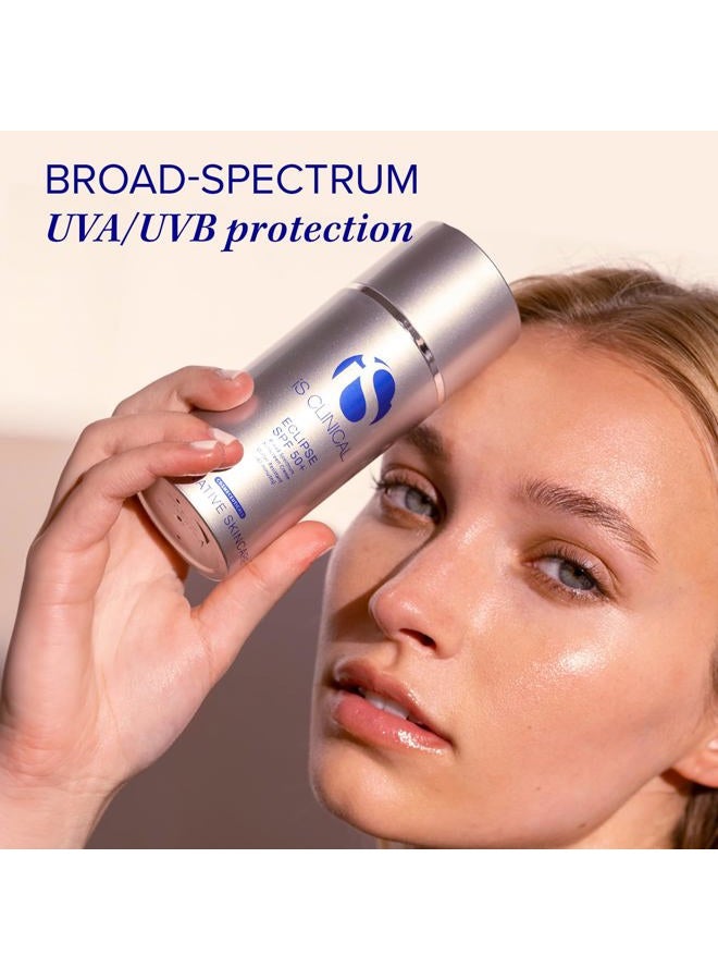 iS CLINICAL Eclipse SPF 50+ Sunscreen, Zinc Oxide tinted beige sunscreen, ultra sheer non-greasy matte finish sun cream for face - Image 5