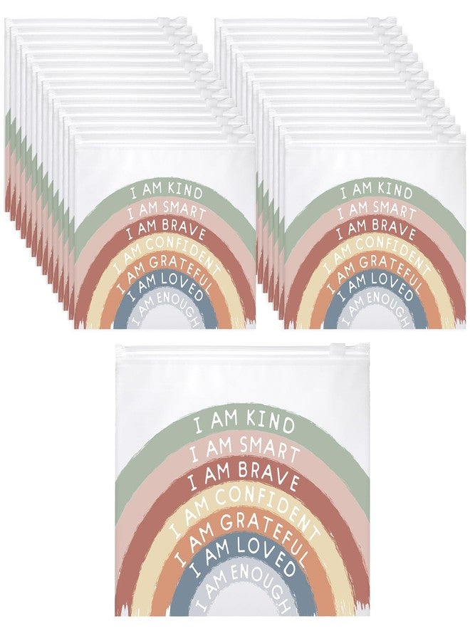 Reginary 50 Pcs Inspirational Gifts Bulk for Women Cosmetic Bag EVA Makeup Bag with Zipper for Birthday Christmas Encouragement Presents(I Am Kind) - Image 1