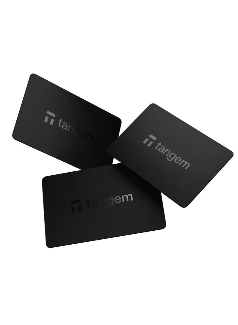 tangem محفظة تانجم 2.0 (مجموعة 3 بطاقات) محفظة أجهزة للعملات الرقمية + حزمة كريبتوكيت المميزة | موزع رسمي في دول مجلس التعاون الخليجي، أمان EAL6+، إعداد NFC باللمس، نسخ احتياطي بدون بذور، مقاومة للماء IP69K، iOS/Android - Image 1