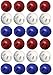 WIFFLE Ball Bulk Pack of 24 Balls Includes Set of 8 Each Official Red White and Blue Balls USA Outdoor Game Limited Edition with Bonus Wristband - Image 3