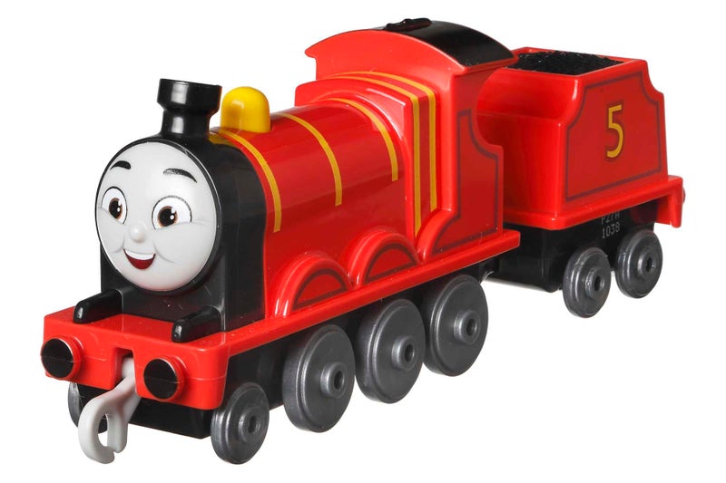 Thomas & Friends Fisher-Price die-cast Push-Along James Toy Train Engine for Preschool Kids Ages 3+ - Image 1