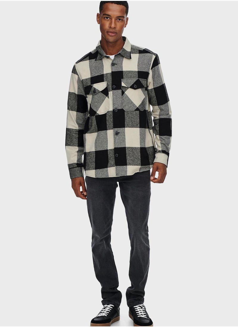 Only & Sons - Checked Regular Fit Shirt - Image 1