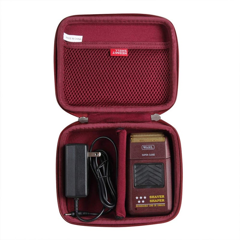 Hermitshell Hard Travel Case for Wahl Professional 5 Star Series Shaver/Shaper WA8061-100 (Maroon) - Image 1