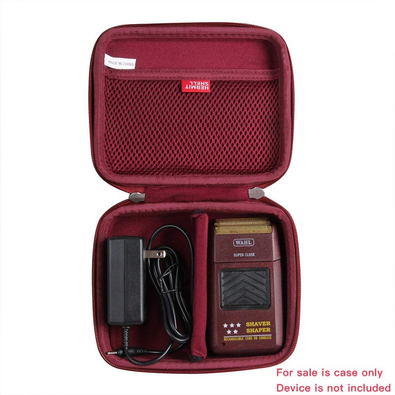 Hermitshell Hard Travel Case for Wahl Professional 5 Star Series Shaver/Shaper WA8061-100 (Maroon) - Image 2