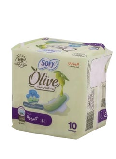 Sofy Sofy feminine pads with moisturizing olive oil Large 10 pads  - Image 2