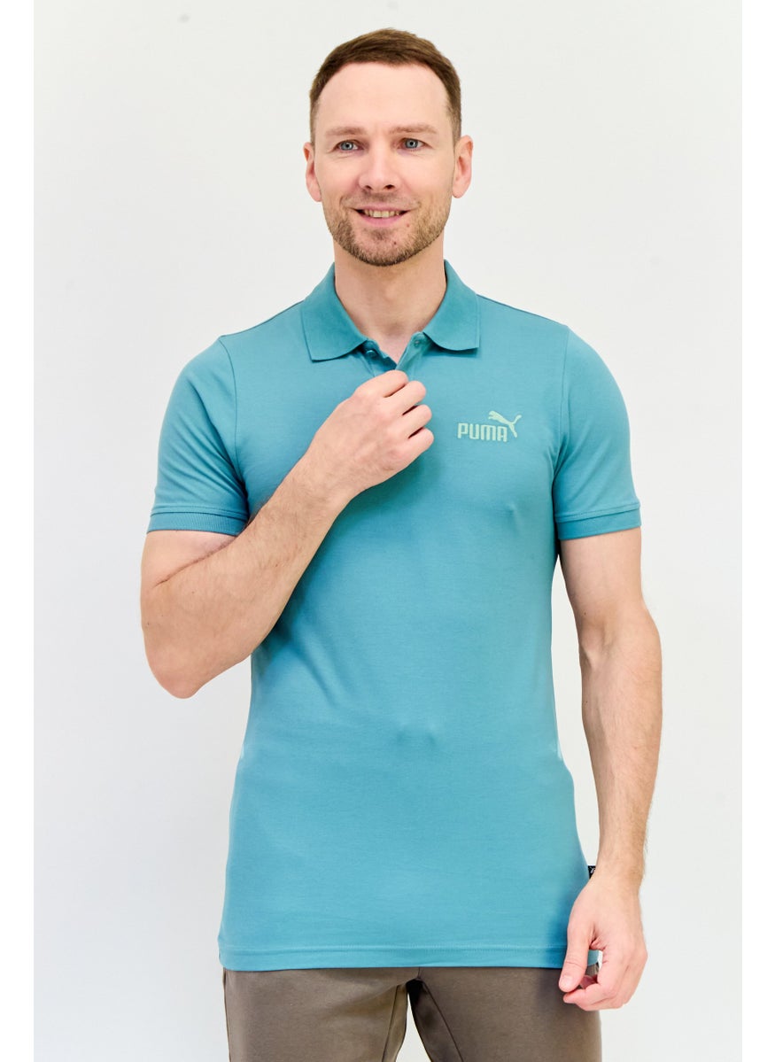 PUMA Men Sportswear Fit Short Sleeve Outdoor Polo Shirts, Sage Green  - Image 1