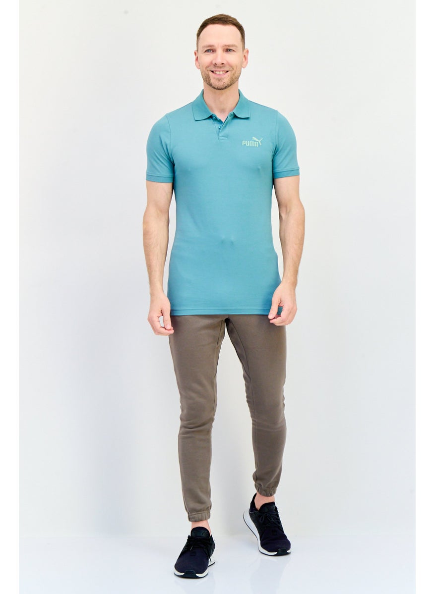 PUMA Men Sportswear Fit Short Sleeve Outdoor Polo Shirts, Sage Green  - Image 2