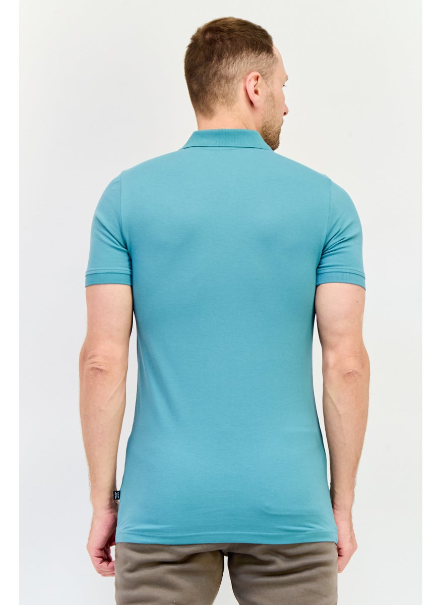 PUMA Men Sportswear Fit Short Sleeve Outdoor Polo Shirts, Sage Green  - Image 4
