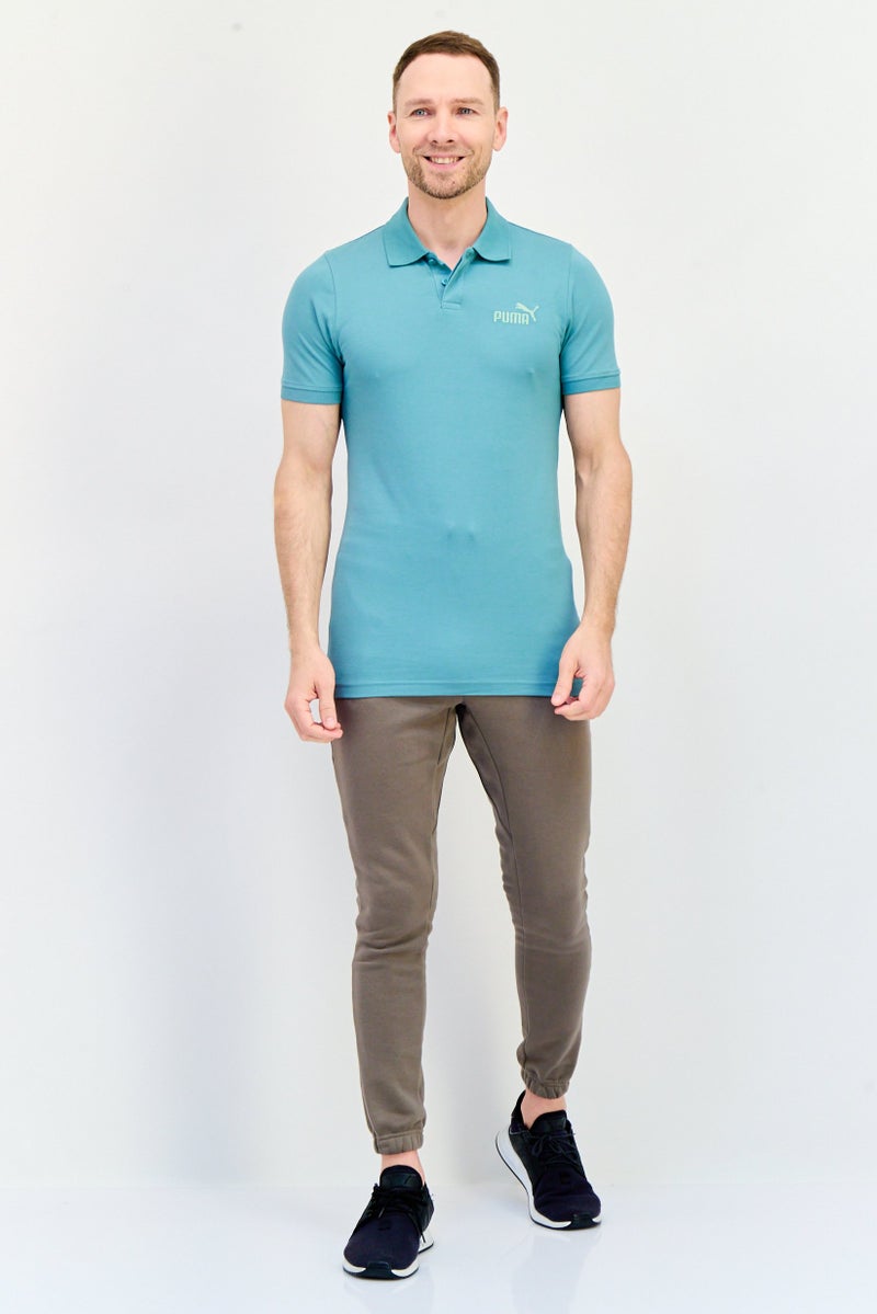 PUMA قمصان بولو قصيرة الأكمام للرجال، مناسبة للرياضة، خارجية، باللون الأخضر الحكيم - Image 2