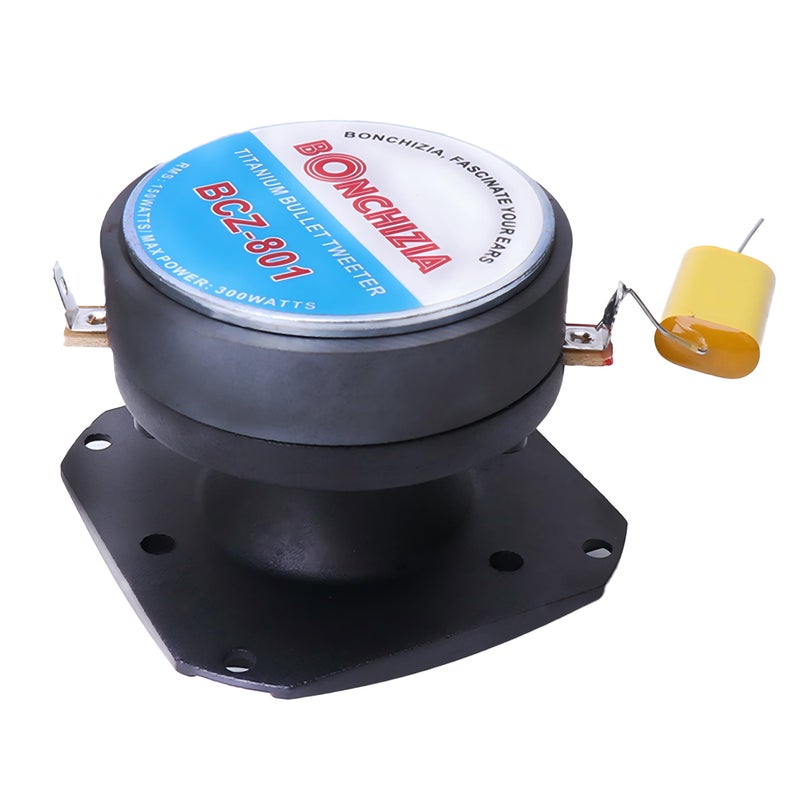 BONCHIZIA Super tweeters, Bullet Tweeters for Car Audio, 1 inch Tweeters, Speakers Car Audio, High Compression Titanium Super Bullet Tweeter with Crossover Capacitor (Pair) Loudspeakers - Image 5