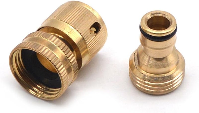 Brass Quick Connector 3 4 Inch Thread Garden Hose Adapter Leak Proof Fitting - Image 1