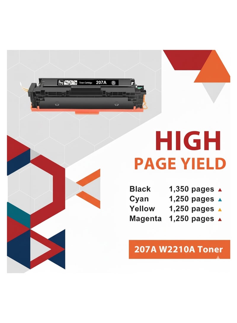 APLUS 207A W2212A Compatible Toner Yellow Cartridge for HP Color LaserJet Pro M255, MFP M282, M283 Series - High Yield Yellow Tonner - Image 2