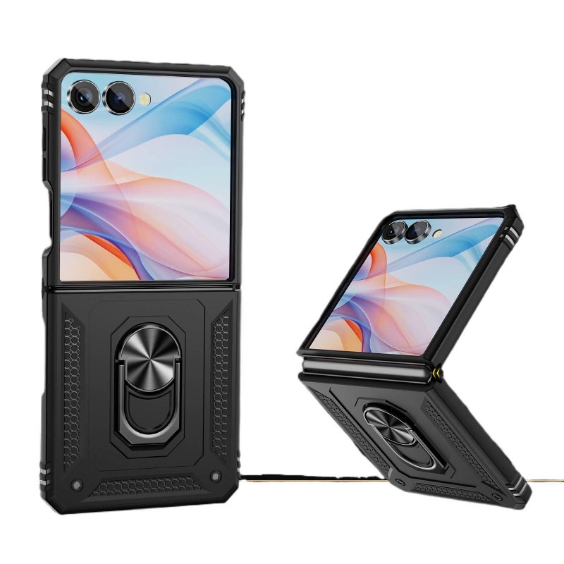 Silicone Protective for Samsung Galaxy Z Flip 7 with Kickstand and Full Coverage in Apricot for Work and School - Image 2