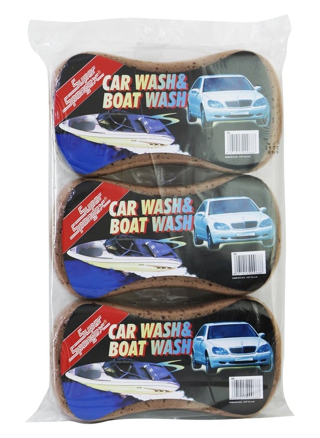 Super Spongex Super Spongex [Pack of 3] UltimateFlex Car & Boat Wash Sponge - Large, Durable, and Multi-Purpose Cleaning Sponge for All Vehicles and More  - Image 2