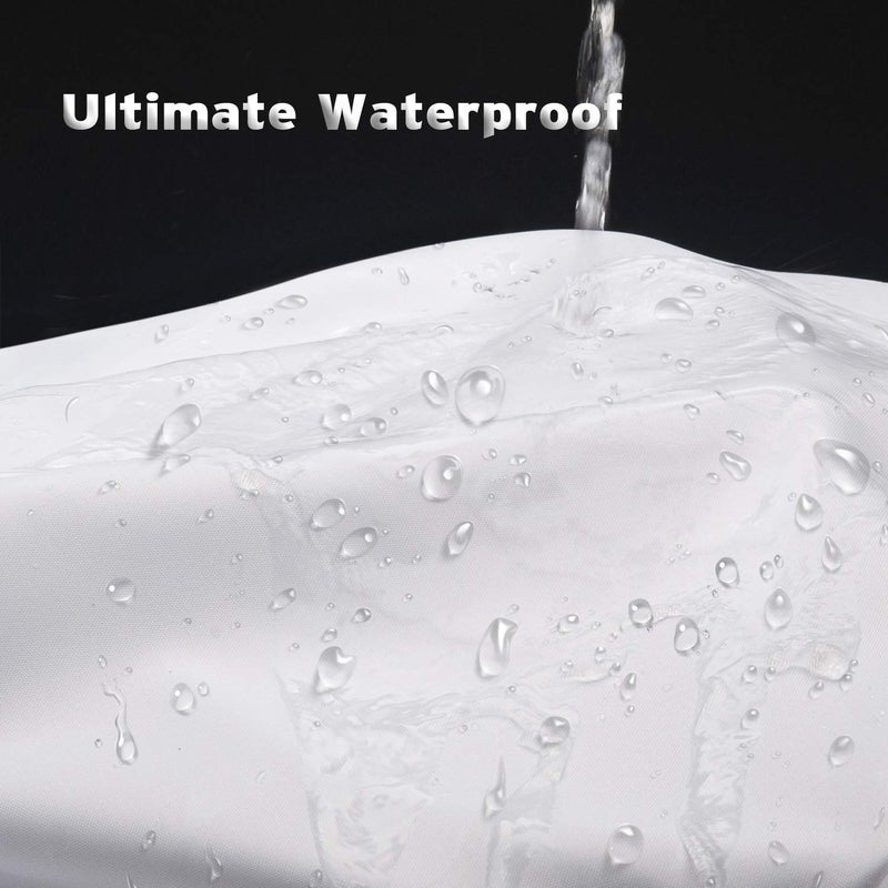 Titanker Fabric Shower Curtain Liner Washable, 72 x 65 Inches, White Shower Liner Fabric with 2 Magnets, Bathroom Polyester Shower Liner Waterproof Soft Lightweight, White - Image 2
