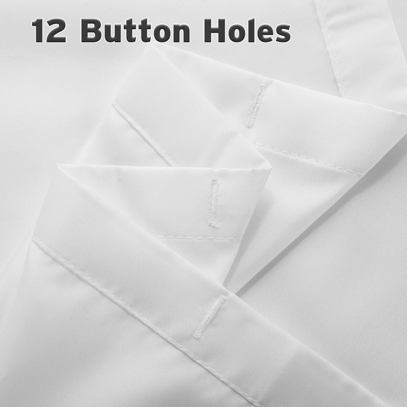 Titanker Fabric Shower Curtain Liner Washable, 72 x 65 Inches, White Shower Liner Fabric with 2 Magnets, Bathroom Polyester Shower Liner Waterproof Soft Lightweight, White - Image 5