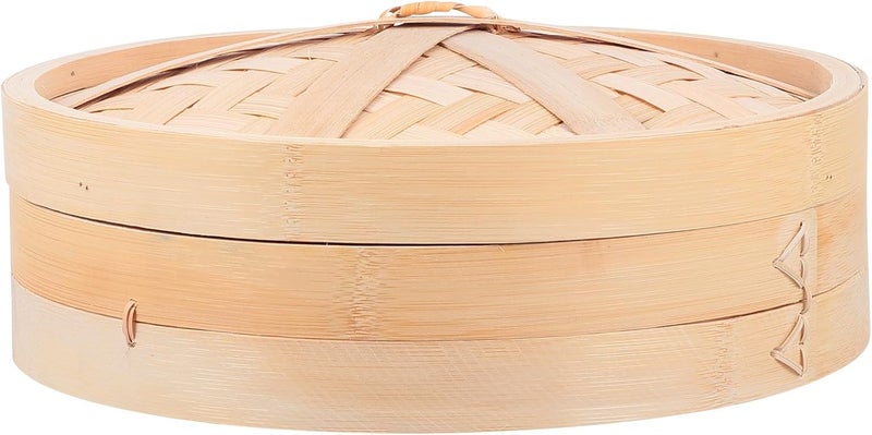 Steamer with Lid Waist Kitchen Cooking Tool for Dumplings Dim Sum and Vegetables Heat Resistant Easy to Clean Traditional Chinese Steaming Basket - Image 1