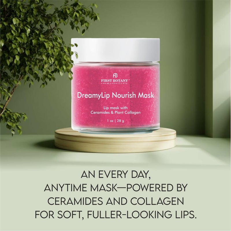First Botany Lip Mask & Lip Balm - 2 in 1 Nourishing & Hydrating leave-on Overnight lip mask (pink) - Image 2